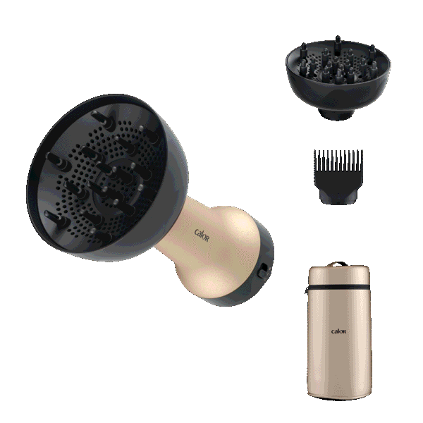Curl Harmony, Sèche-cheveux diffuseur 3-en-1, Conçu pour les cheveux bouclés, Calor