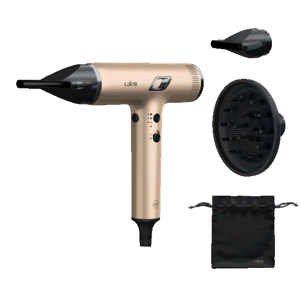 Calor Nano Trésor, Sèche-cheveux, Moteur Digital Haute Vitesse, Flux d'air 266 km/h