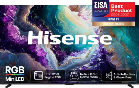 Hisense 100 '' UR8S | RGB MiniLED Smart TV 4K 180 Hz