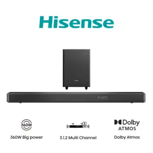 Hisense Barre de son 3.1.2. CH, 360 W