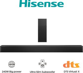 Hisense Barre de son 2.1 CH, 240 W