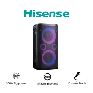 Hisense enceinte de fête, 300 W, Bluetooth 5.0