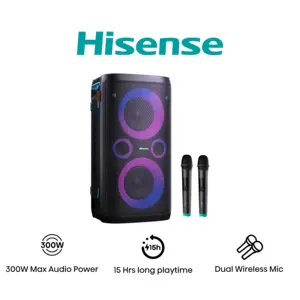 Hisense enceinte de fête, 300 W, Bluetooth 5.0