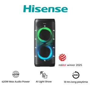 Hisense enceinte de fête, 620 W, Bluetooth 5.4