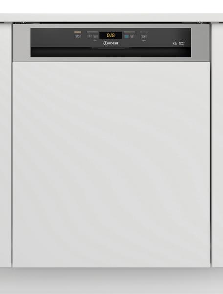 Lave-vaisselle intégrable avec bandeau Indesit: Standard 60cm, couleur inox - DBC 3C24 AC X