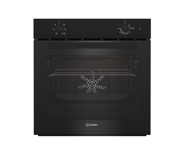 Four encastrable Indesit : couleur noire, pyrolyse - IB 25RE B