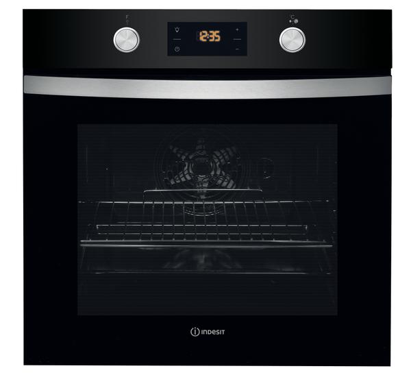 Four encastrable Indesit : couleur noire, pyrolyse - IFW 3844 JP BL