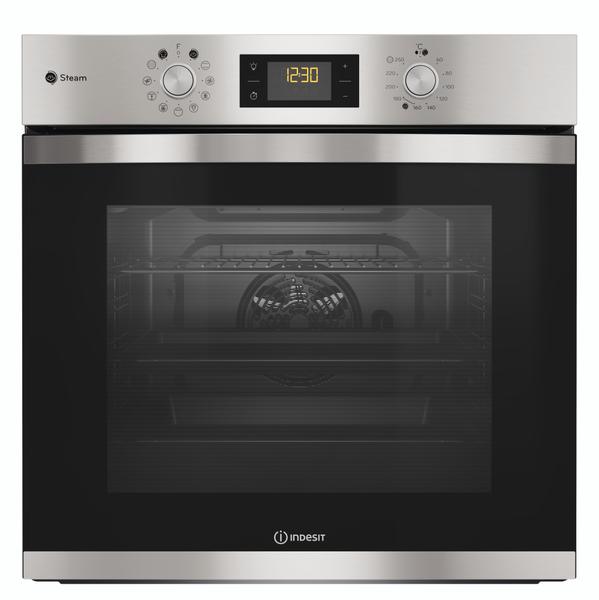 Four encastrable Indesit : couleur inox, pyrolyse - IFWS 3844 JP IX