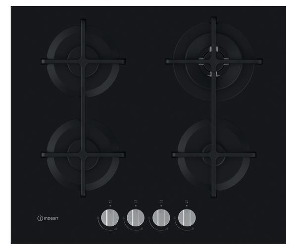 Table gaz Indesit : Gaz 4 feux - ING 62T/BK