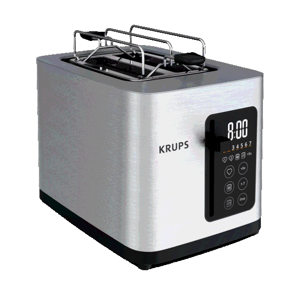 Krups Selection, Grille-pain 2 fentes, Écran tactile facile d’utilisation, Affichage LED XL