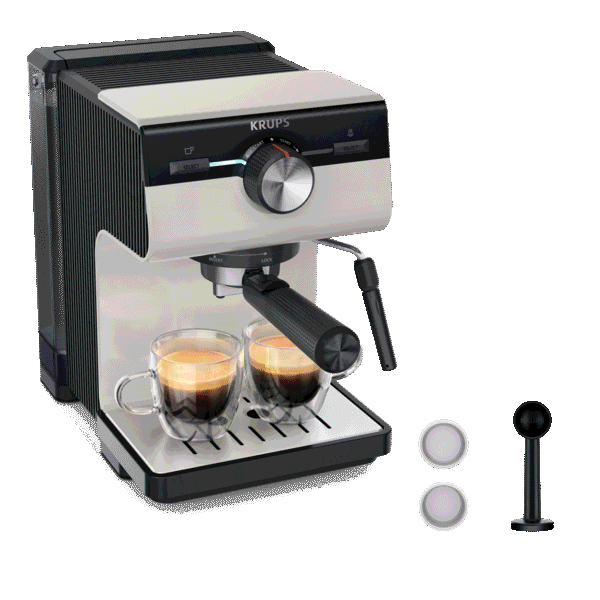 Authentic, Machine espresso manuelle, Gris clair, KRUPS