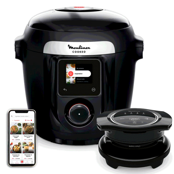 Moulinex Cookeo Wifi 10-en-1 Noir avec Extra Crisp