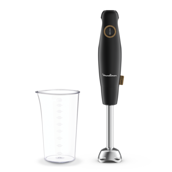 Moulinex Intention, Pied mixeur, Lames powelix, 2 vitesses, 600 W, Fabriqué en France, Noir