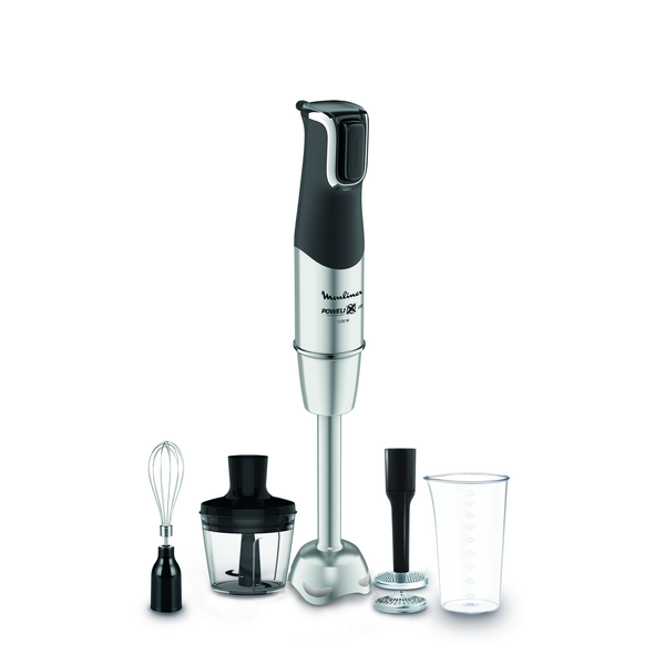 Moulinex Infinyforce pro, Pied mixeur, lames powelix life, Variateur de vitesses, 3 accessoires, 1200 W, Noir et métal