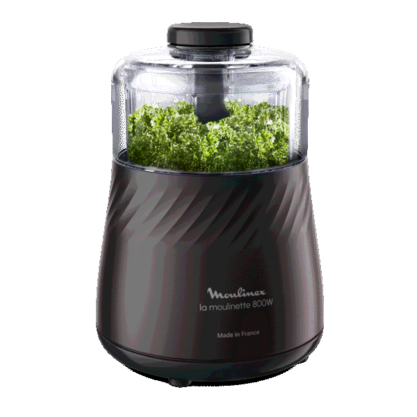 Moulinex La Moulinette Intention, Hachoir, Fonction 4 en 1, Capacité 500 ml, Noire