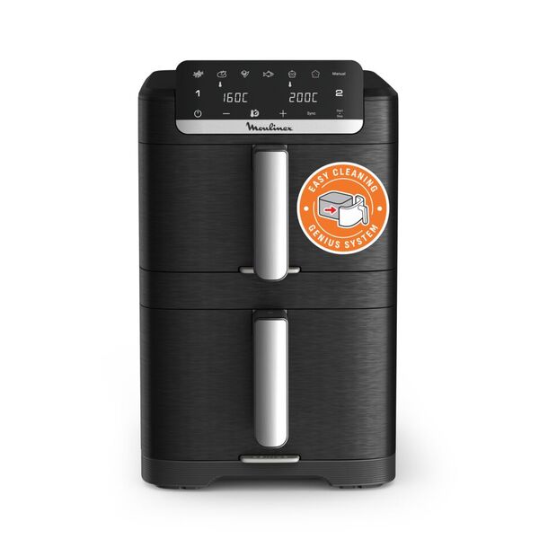 Moulinex Easy Fry Crispy Stack 10L, Dual air fryer, Compact, Façades amovibles