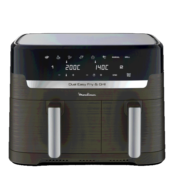 Moulinex Dual Easy Fry & Grill, 8.3L, Air fryer, Noir