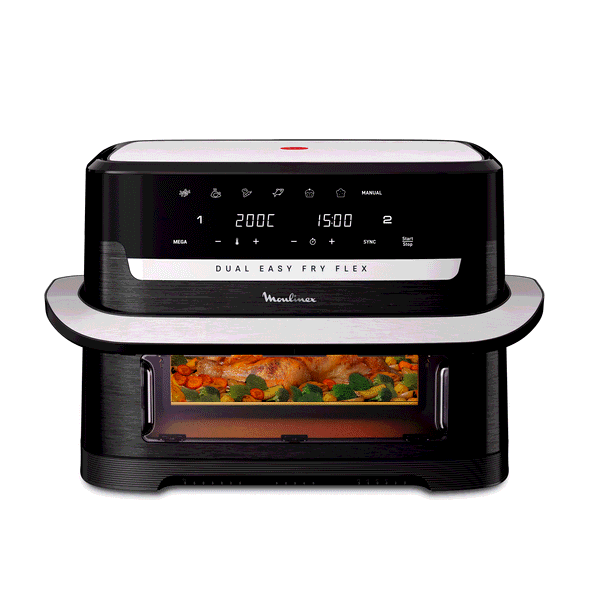 Moulinex Dual Easy Fry Flex, 9L, Air fryer, Noir