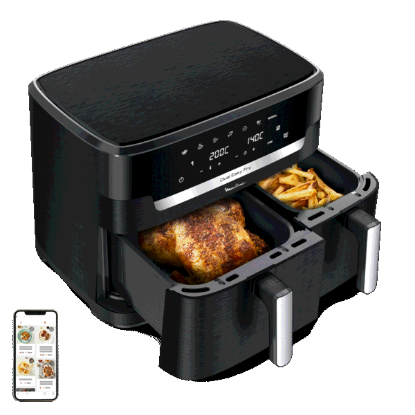 Moulinex Easy Fry Dual XXL, 11L, Air fryer, Noir