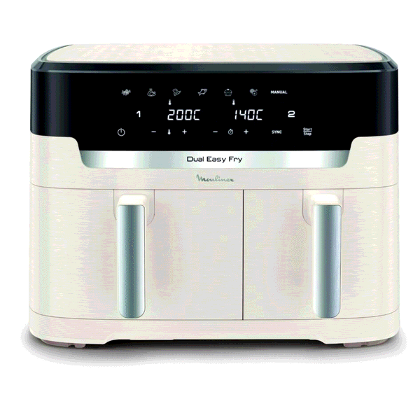 Moulinex Dual Easy Fry XXL, 10,5L, Air fryer, Ivoire