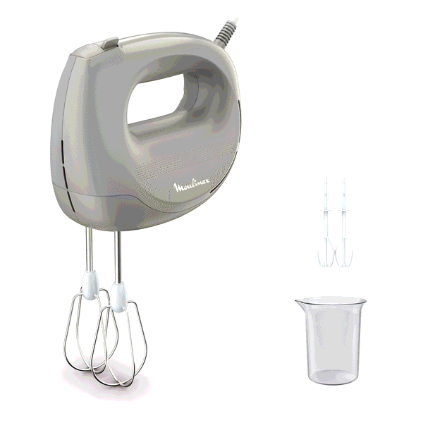 Moulinex Easy Max, Batteur électrique, Mélange parfait, 5 vitesses, 2 jeux de fouets, 300 W