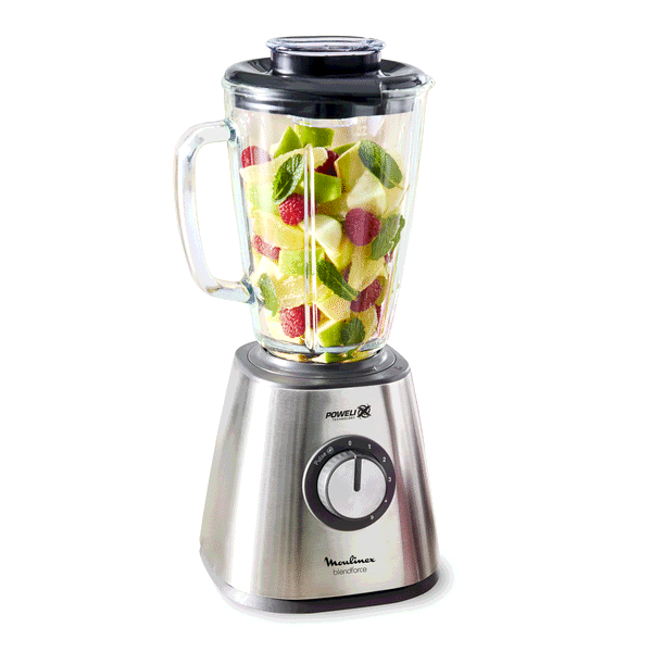 Moulinex Blendforce 2, Blender, Bol verre 1.75L, 800W, 5 vitesses, 6 lames
