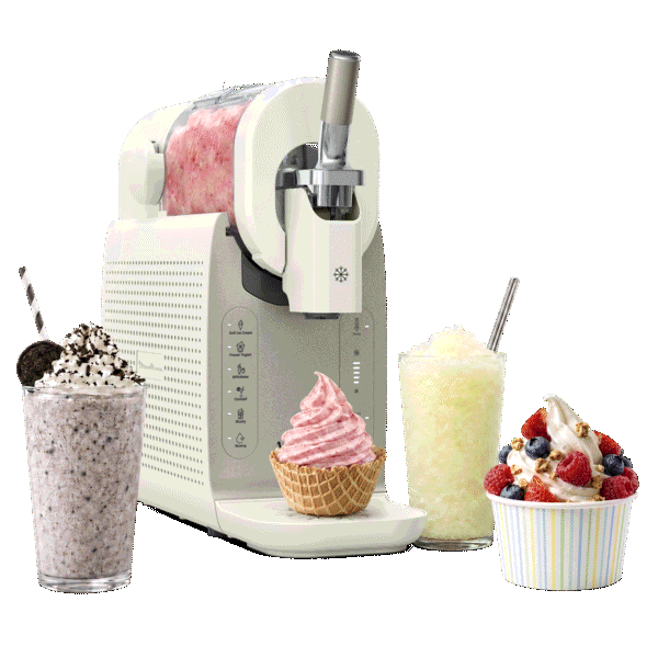 Moulinex Freezi, Machine à glaces et boissons glacées 16-en-1, Desserts glacés