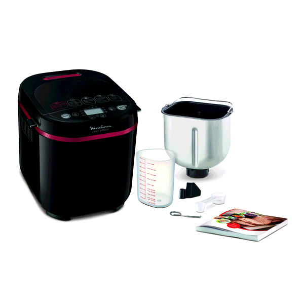 Moulinex Pain plaisir, Machine à pain, 1 kg, 17 programmes, Noire