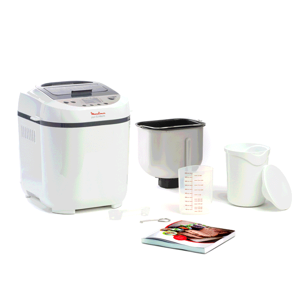 Moulinex Pain et Trésors, Machine à Pain, 1kg, Yaourts, Confiture, 20 programmes