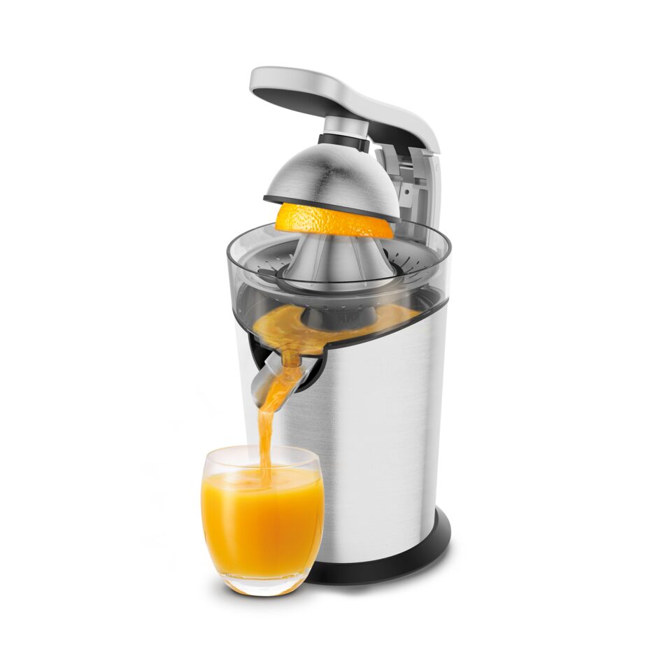 Moulinex Vitapress Pro, Presse agrumes, 300 W, Levier à pression, cône en acier, Gris