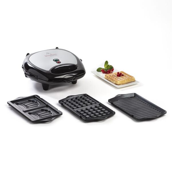 Moulinex Breaktime, Appareil multifonctions Gaufres, Croques, Paninis -