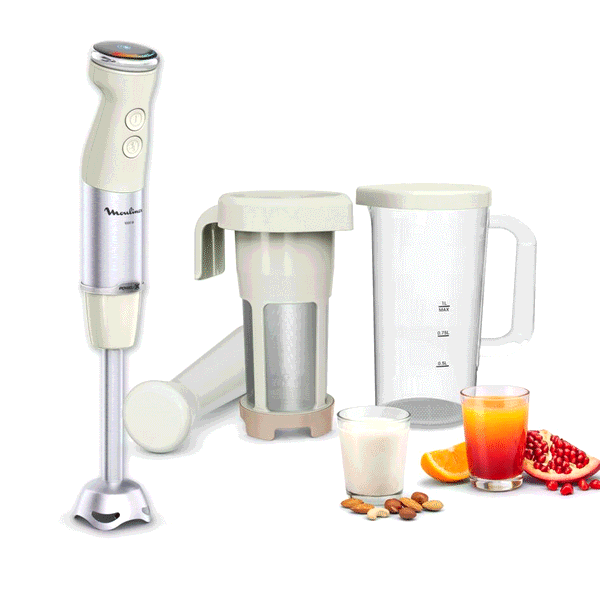 Moulinex Easy Milker & Quickchef+, Préparateur de lait végétal avec pied mixeur