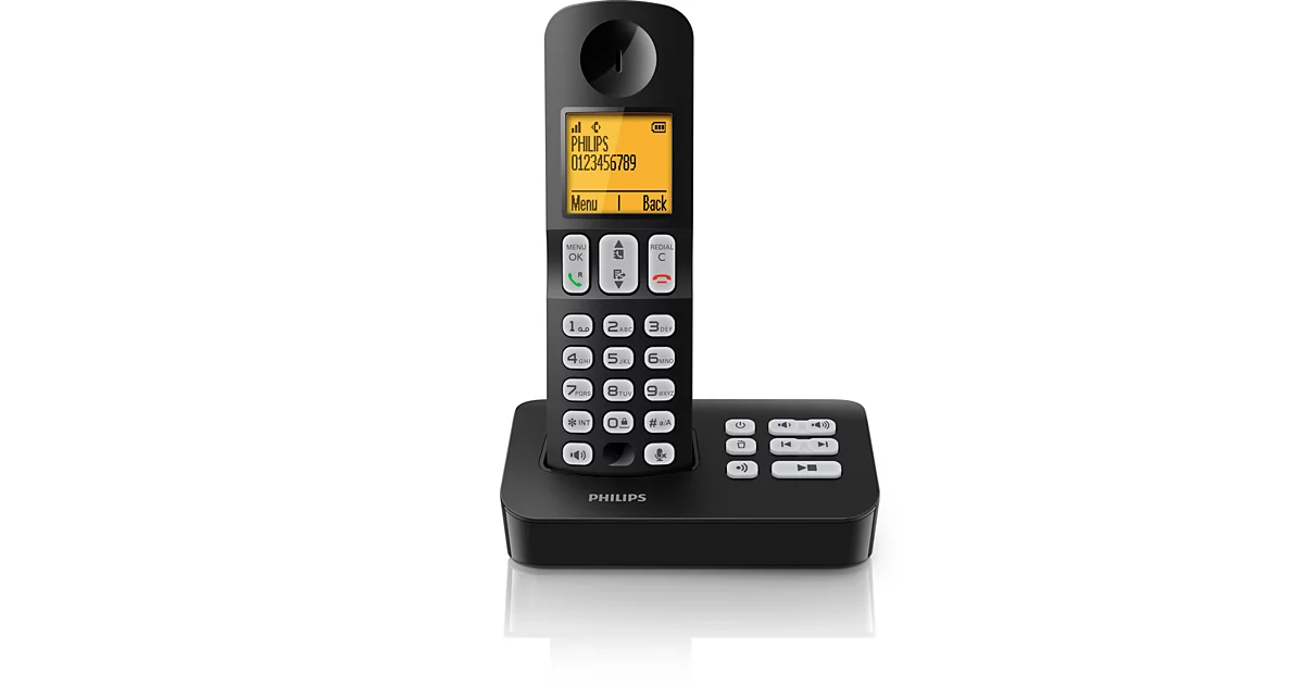 Philips Téléphone fixe sans fil avec répondeur