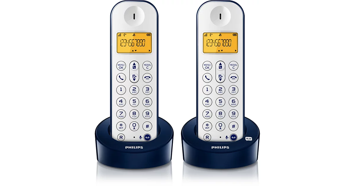 Philips Téléphone fixe sans fil avec répondeur