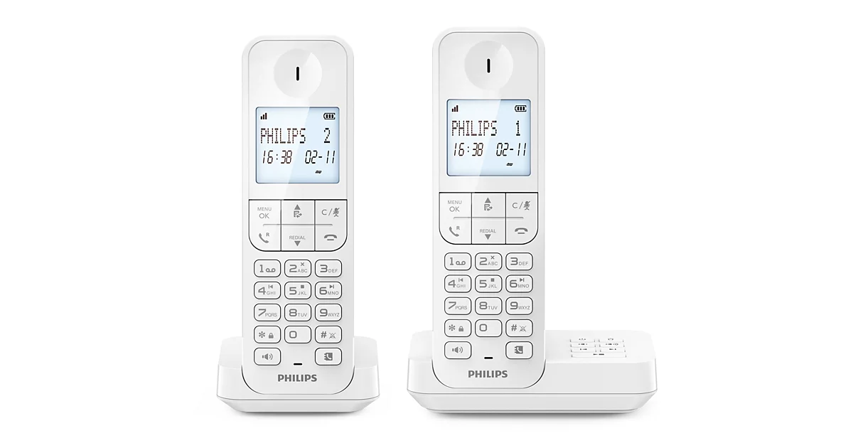 Philips Téléphone fixe sans fil avec répondeur