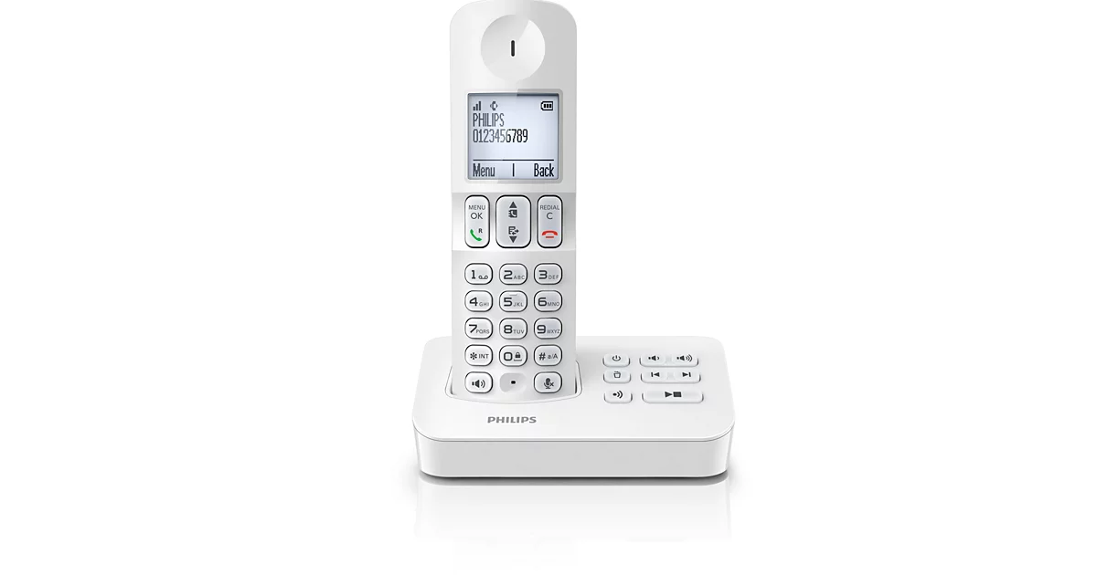 Philips Téléphone fixe sans fil avec répondeur