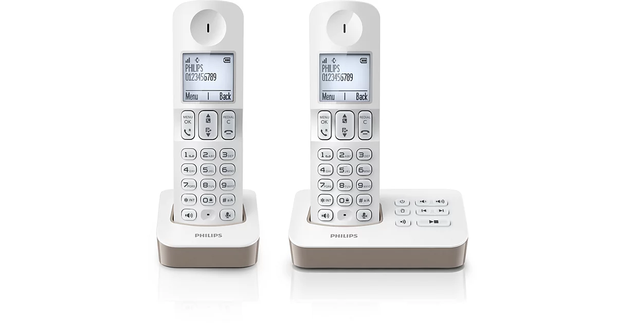 Philips Téléphone fixe sans fil avec répondeur