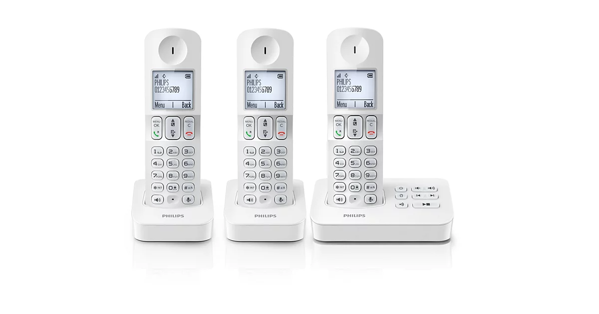 Philips Téléphone fixe sans fil avec répondeur