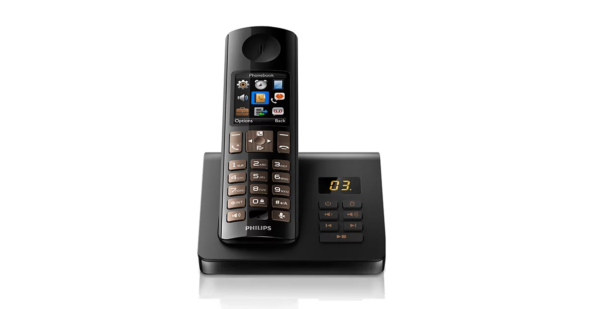 Philips Téléphone fixe sans fil avec répondeur