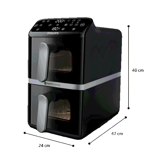 Philips airfryer 4000 série stacked dual basket NA461/00