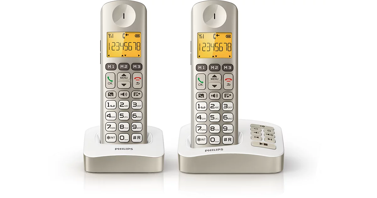 Philips Téléphone fixe sans fil avec répondeur
