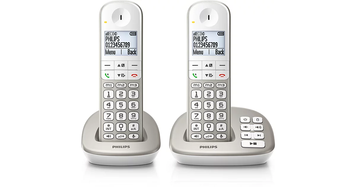 Philips Téléphone fixe sans fil avec répondeur