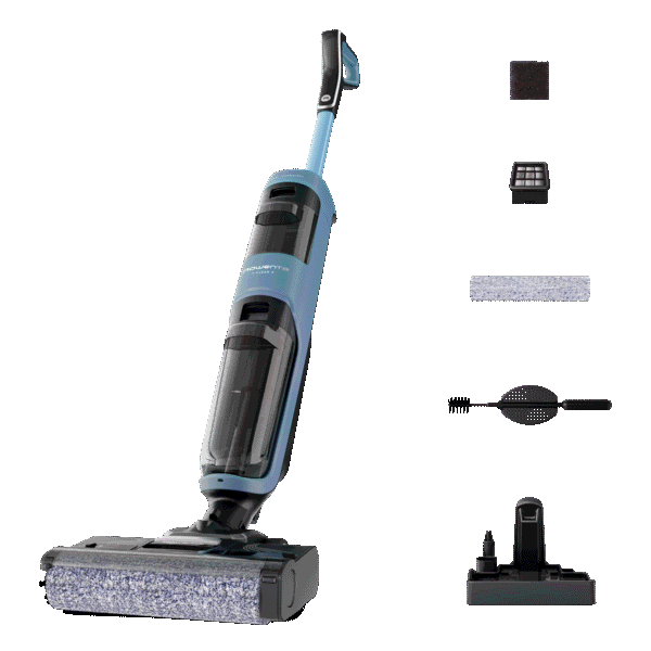 Rowenta X-Clean 2, Aspirateur laveur sans fil, Nettoyage 2-en-1 pour un gain de temps assuré