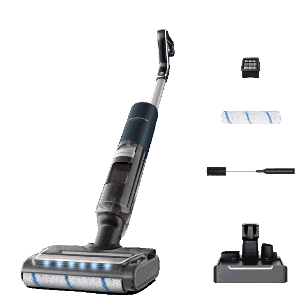 Rowenta X-Clean 7, Aspirateur laveur sans fil, Longue autonomie, Nettoyage et séchage automatique