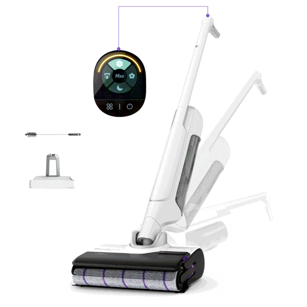 Rowenta X-Clean 10, Aspirateur laveur sans fil, Longue autonomie, Nettoyage et séchage automatique