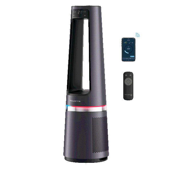 Rowenta Eclipse 3-en-1 Connect, Purificateur Chauffage Ventilateur, Puissant, 32dB