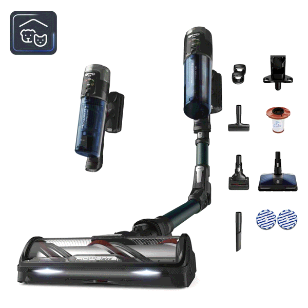 Rowenta X-Force Flex 13.60, Aspirateur balai sans fil, 150 AW, 60 min, Tête aqua