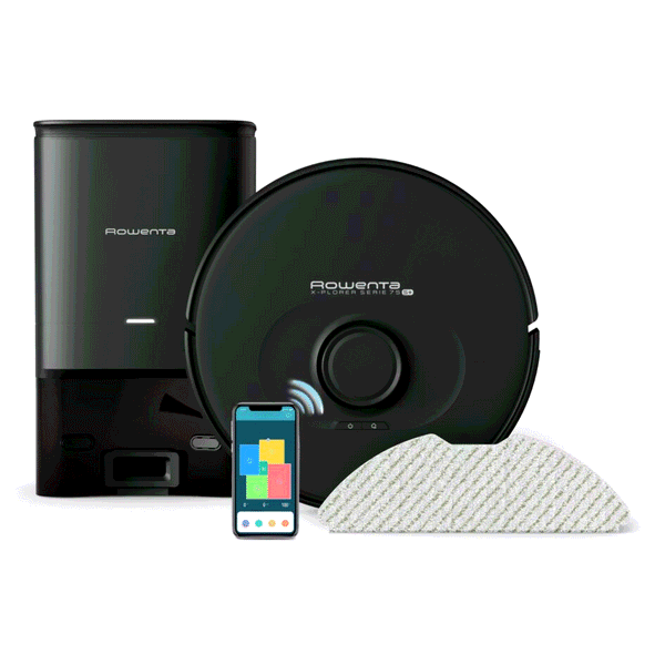 Rowenta X-Plorer Série 75S+, Aspirateur robot, Navigation intelligente, 120min, station
