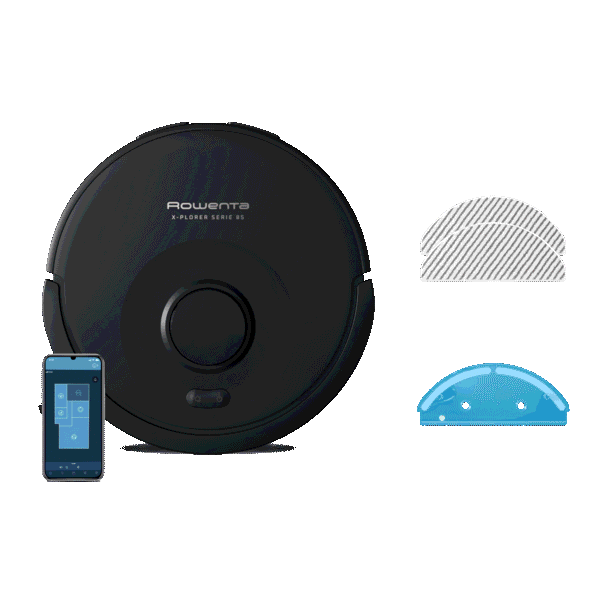 Rowenta X-PLORER Serie 85, Aspirateur robot laveur, 6 000 Pa, Détection laser à 360°