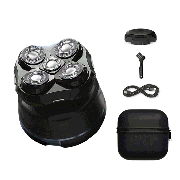 Rowenta GentleBald, Rasoir tête, 5 têtes de rasage, Lames revêtement Titanium